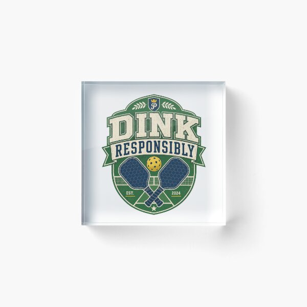 Item preview, Vintage Pickleball Dink Responsibly Retro Paddle Club Design designed and sold by Soft Panic Studio.