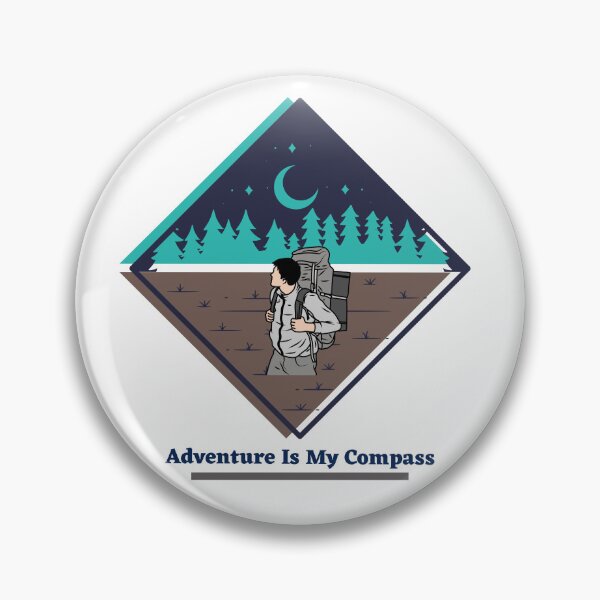 Item preview, Adventure is my compass day hiking designed and sold by RKDesignVault99.