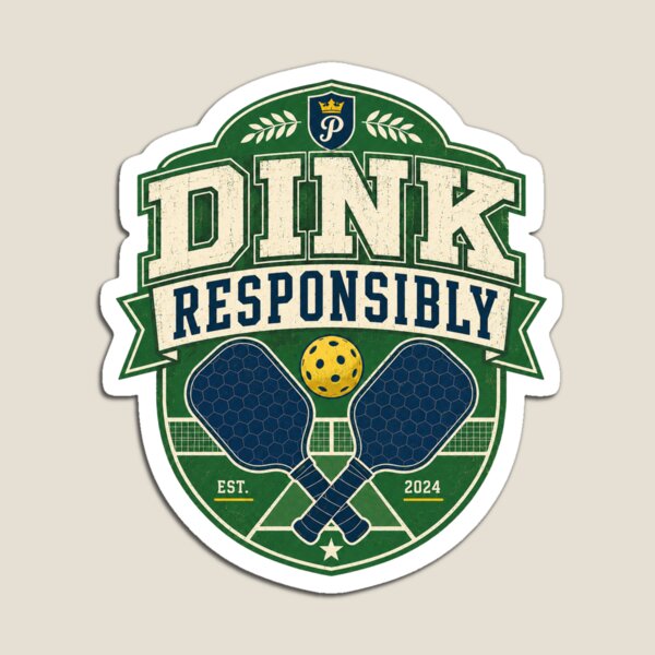Item preview, Vintage Pickleball Dink Responsibly Retro Paddle Club Design designed and sold by Soft Panic Studio.