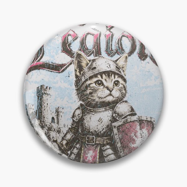 Item preview, Medieval Cat Knight Feline Legion designed and sold by Jurassic Stitch.