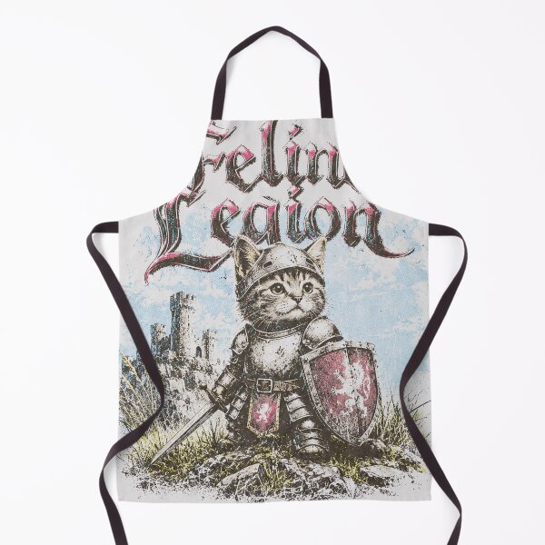 Item preview, Medieval Cat Knight Feline Legion designed and sold by Jurassic Stitch.