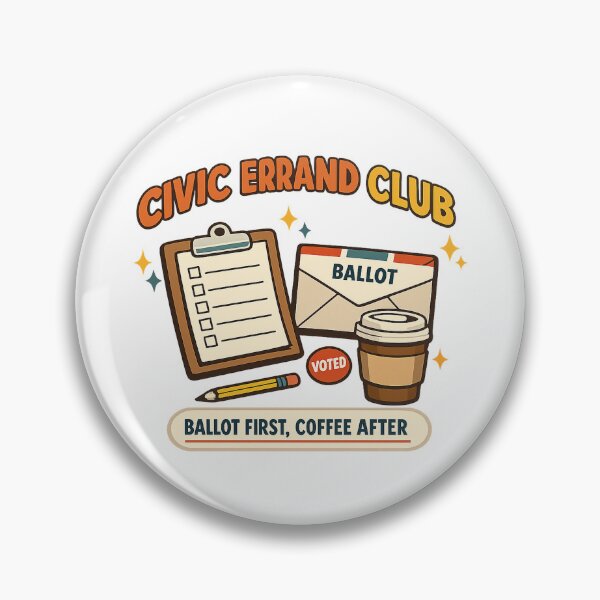 Item preview, Civic Errand Club Funny Voting Day Coffee Shirt designed and sold by Concrete Coffee Studio.