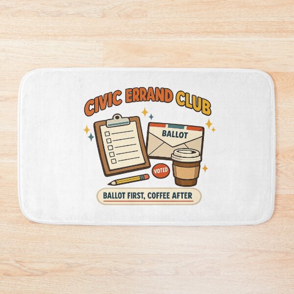 Item preview, Civic Errand Club Funny Voting Day Coffee Shirt designed and sold by Concrete Coffee Studio.