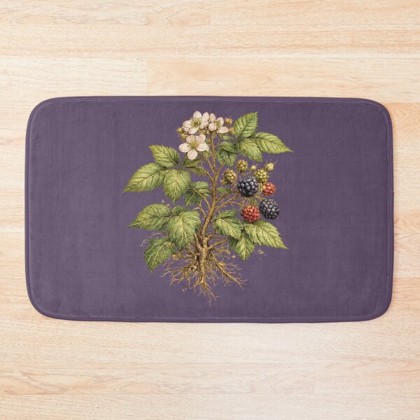 Item preview, Blackberry Botanical Illustration – Rubus Fruticosus Vintage Watercolor Plant Art designed and sold by MagicMakerPh.