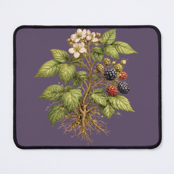 Item preview, Blackberry Botanical Illustration – Rubus Fruticosus Vintage Watercolor Plant Art designed and sold by MagicMakerPh.