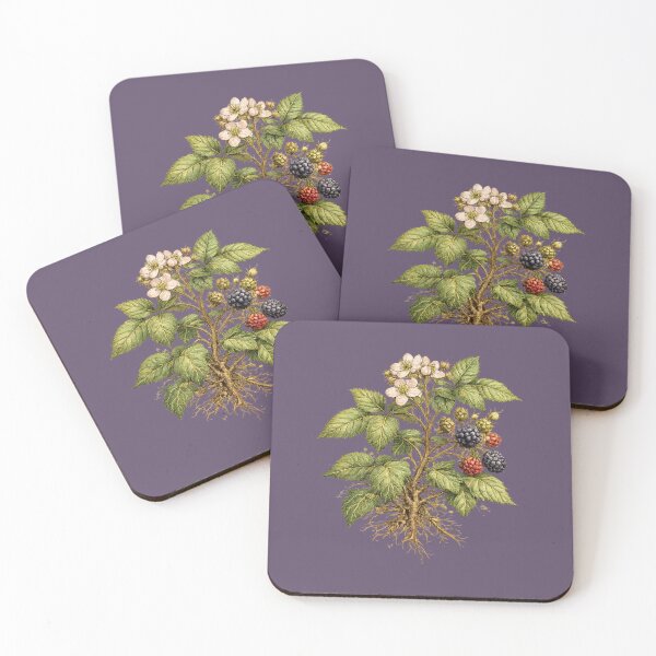 Item preview, Blackberry Botanical Illustration – Rubus Fruticosus Vintage Watercolor Plant Art designed and sold by MagicMakerPh.