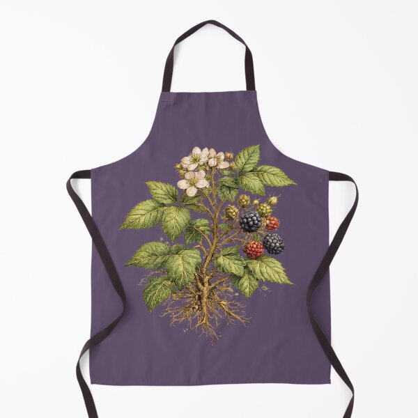 Item preview, Blackberry Botanical Illustration – Rubus Fruticosus Vintage Watercolor Plant Art designed and sold by MagicMakerPh.
