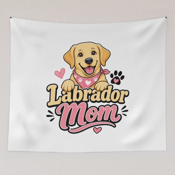 Item preview, Labrador Retriever Mom Funny pet puppy dog vintage design for Labrador owners and lovers  designed and sold by LD ART.