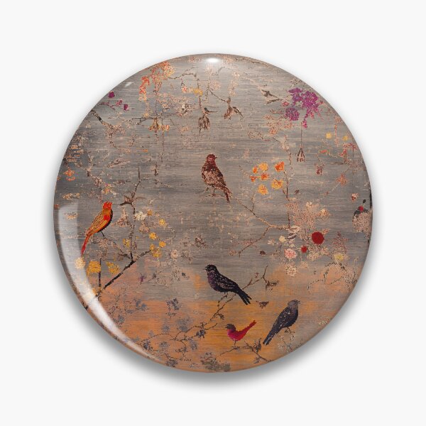 Item preview, Grey Silk Chinese Floral Birdy Branches Carpet designed and sold by GrinGalore.