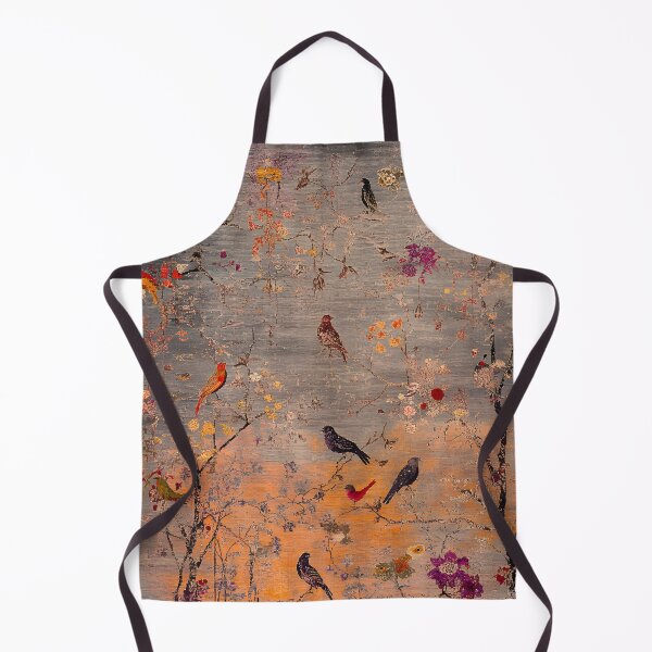 Item preview, Grey Silk Chinese Floral Birdy Branches Carpet designed and sold by GrinGalore.