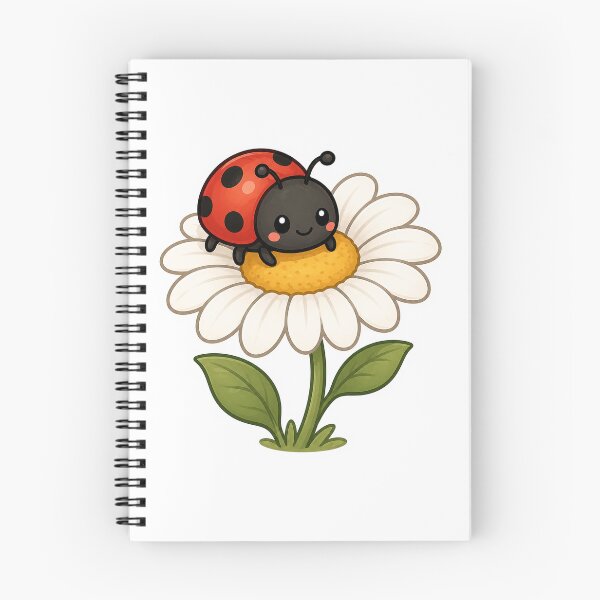 Item preview, Cute Ladybug on a Daisy | Kawaii Flower Sticker designed and sold by PawsGiggles.