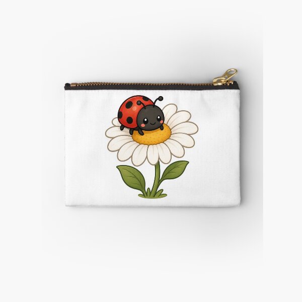 Item preview, Cute Ladybug on a Daisy | Kawaii Flower Sticker designed and sold by PawsGiggles.
