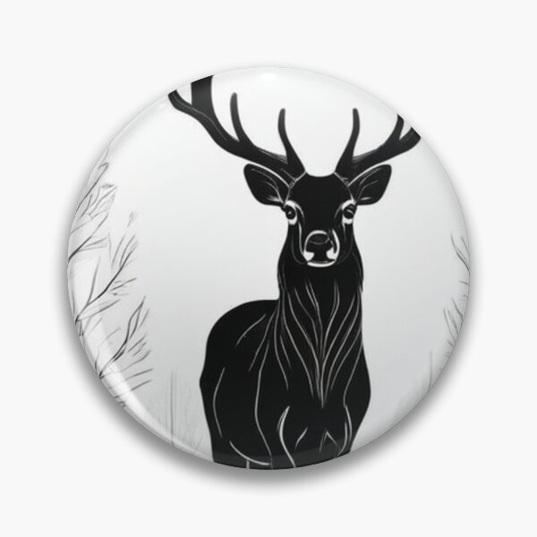 Item preview, Art - Iconic Deer, Minimalist Winter Illustration designed and sold by World-Pets.