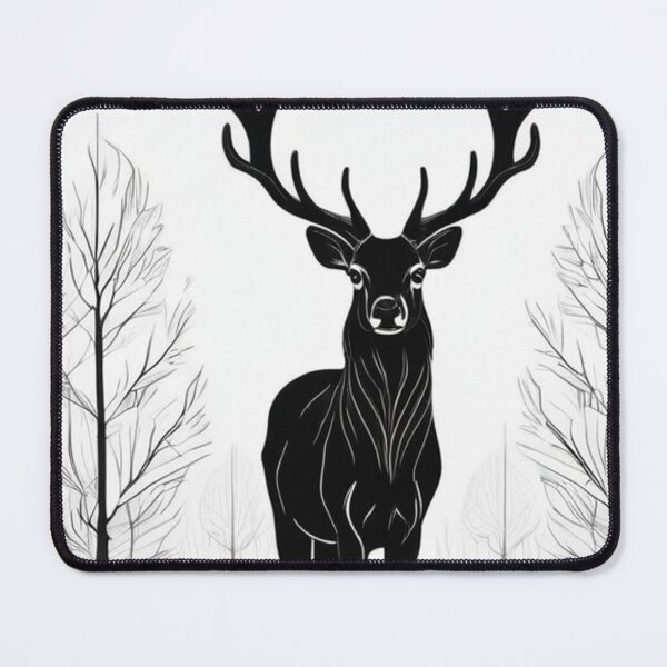 Item preview, Art - Iconic Deer, Minimalist Winter Illustration designed and sold by World-Pets.