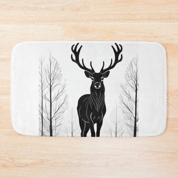 Item preview, Art - Iconic Deer, Minimalist Winter Illustration designed and sold by World-Pets.