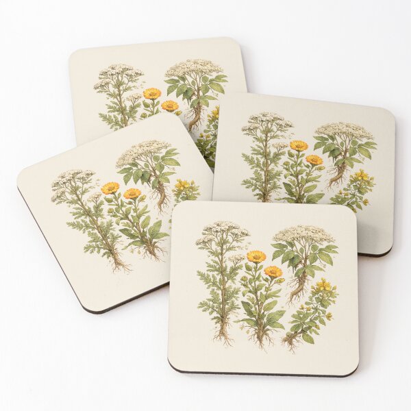 Item preview, Medicinal Herbs Botanical Illustration – Vintage Wildflower Watercolor Plant Study designed and sold by MagicMakerPh.