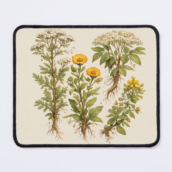 Item preview, Medicinal Herbs Botanical Illustration – Vintage Wildflower Watercolor Plant Study designed and sold by MagicMakerPh.