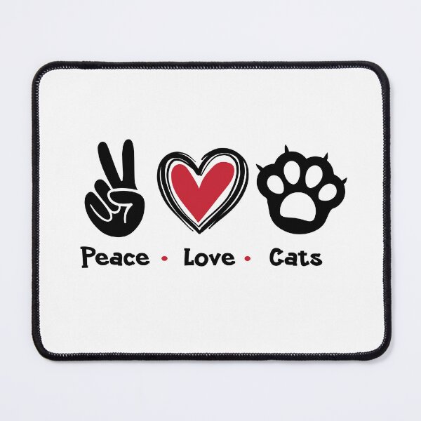 Item preview, Peace Love Cats Paw designed and sold by teeperfect.