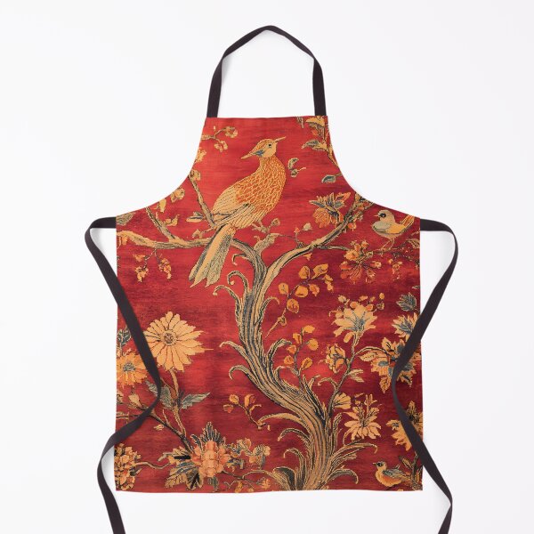 Item preview, Red Silk Chinese Floral Birds Branch Flowers Carpet designed and sold by GrinGalore.