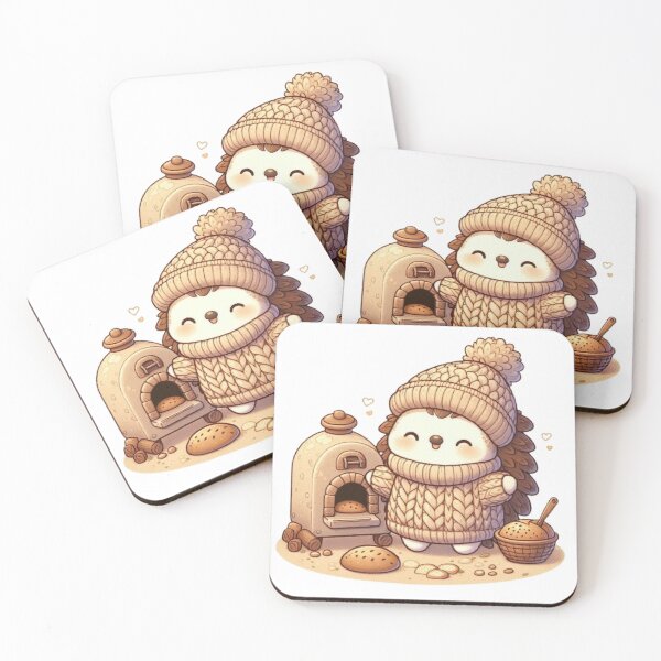 Item preview, Cozy Woodland Hedgehog Baking Bread | Cute Cottagecore Animal Illustration designed and sold by vigzhifushions.