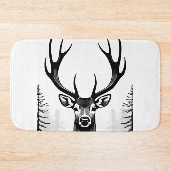 Item preview, Art - Stylized Deer Representation, Contemporary Minimalist Aesthetic designed and sold by World-Pets.