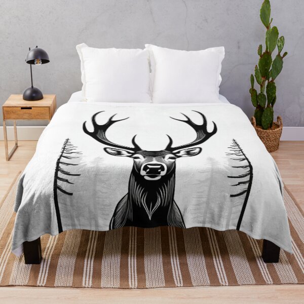 Item preview, Art - Stylized Deer Representation, Contemporary Minimalist Aesthetic designed and sold by World-Pets.