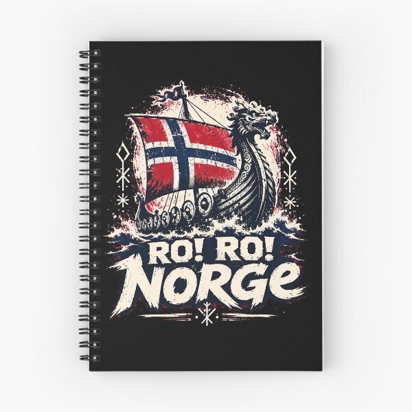 Artikelvorschau, RO! RO! Norge – Norwegisches Wikingerschiff-Flaggendesign entworfen und verkauft von PosiMCreations.