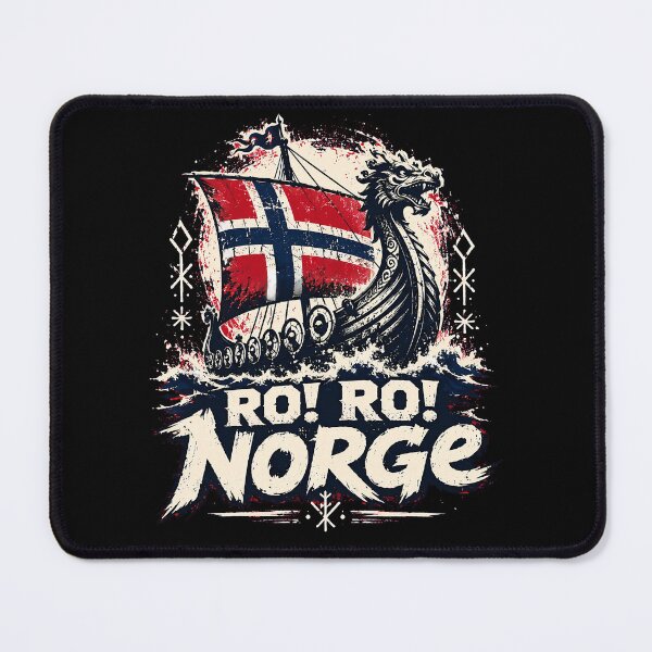 Item preview, RO! RO! Norge – Norwegian Viking Longship Norway Flag Design designed and sold by PosiMCreations.
