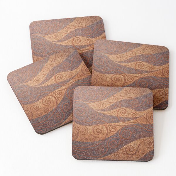 Item preview, Aboriginal Inspired Dot Art - Wall Painting Waves Pattern designed and sold by GrinGalore.