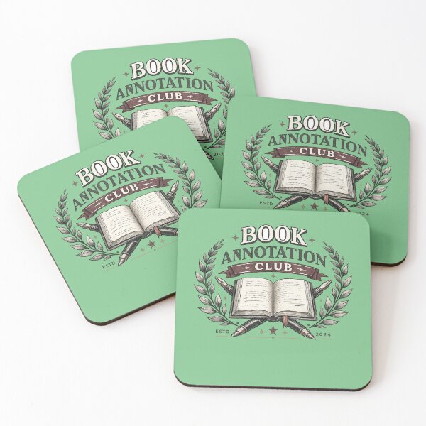 Item preview, Book Annotation Club Vintage Library Graphic designed and sold by Cosmos Creative Studios.