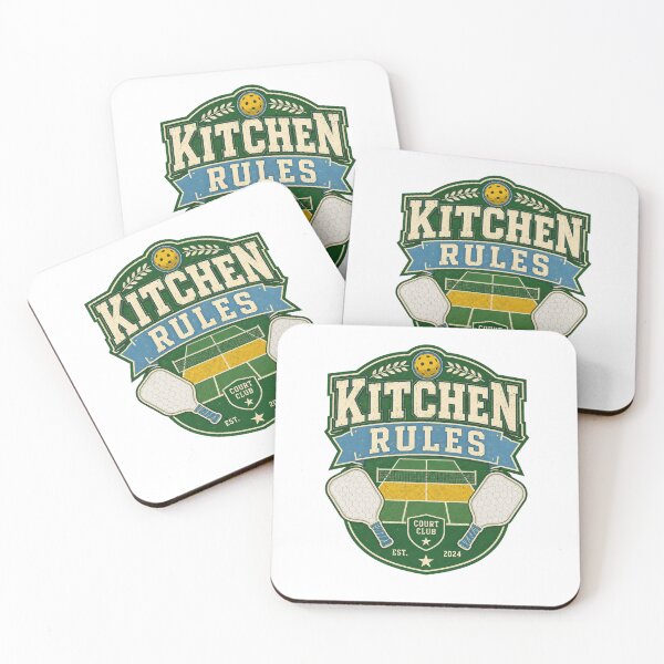 Item preview, Kitchen Rules Vintage Pickleball Court Club Sports Design designed and sold by Soft Panic Studio.
