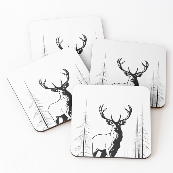 Item preview, Art - Stylized Deer, Minimalist Graphic Representation designed and sold by World-Pets.
