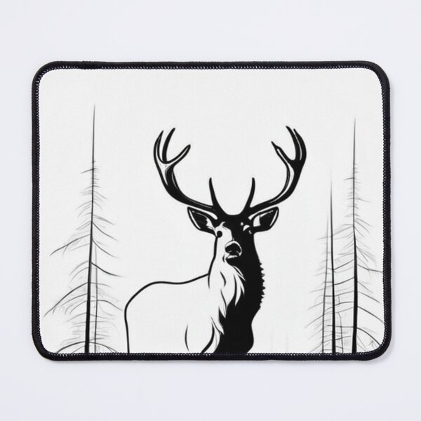 Item preview, Art - Stylized Deer, Minimalist Graphic Representation designed and sold by World-Pets.