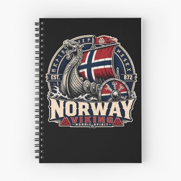 Item preview, Norway Viking Nordic Spirit – Norwegian Flag Longship Norse Design designed and sold by PosiMCreations.