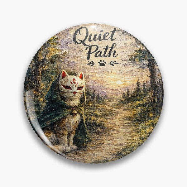 Item preview, Quiet Path | Impasto Fantasy Cat Art Sticker designed and sold by Genzfirevibes.
