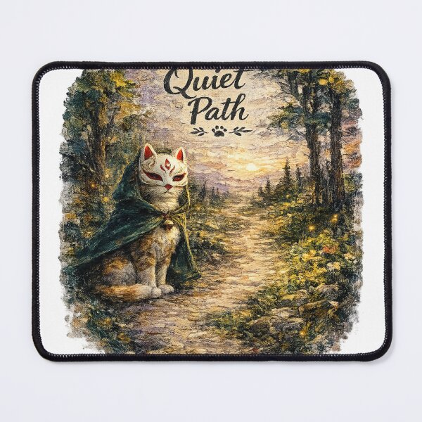 Item preview, Quiet Path | Impasto Fantasy Cat Art Sticker designed and sold by Genzfirevibes.
