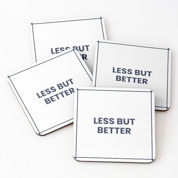 Item preview, "LESS BUT BETTER" Minimalist Quote Hoodie designed and sold by QuirkThreadsCo.