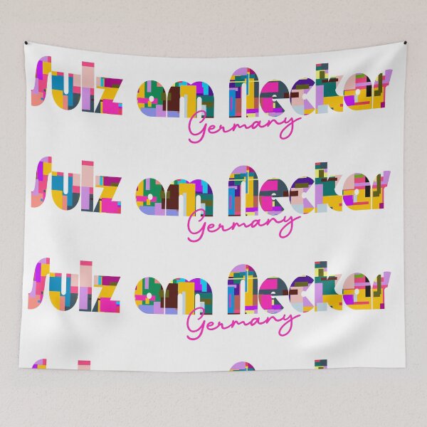 Item preview, Sulz am Neckar, Germany, Vibrant Abstract City Typography Art designed and sold by Wanderful-roads.