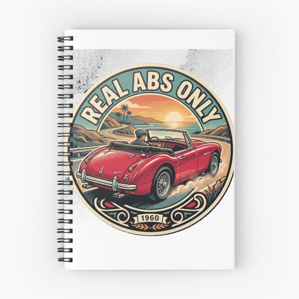 Item preview, Real Abs Only - 1960 Vintage Retro Sports Car Sticker designed and sold by MottotoTech.