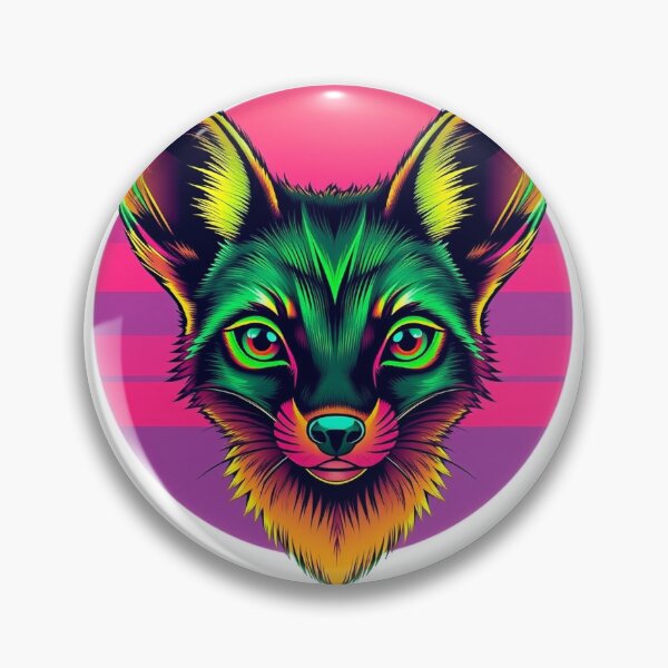 Item preview, Fennec Synthwave Neon - Modern Graphic Art T-Shirt designed and sold by QuirkThreadsCo.