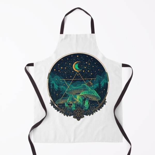 Item preview, Mystic Bioluminescent Mushrooms Sacred Geometry designed and sold by The Curio Cabinet.
