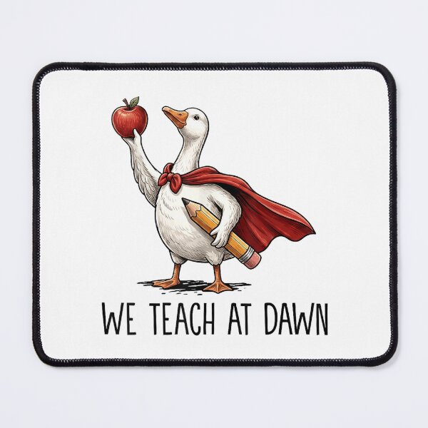 Item preview, Funny Goose Teacher We Teach At Dawn Back to School Cartoon Design designed and sold by kiralynstration.