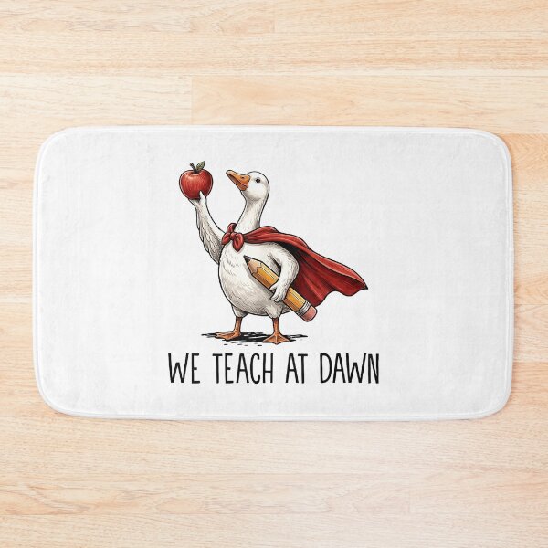 Item preview, Funny Goose Teacher We Teach At Dawn Back to School Cartoon Design designed and sold by kiralynstration.