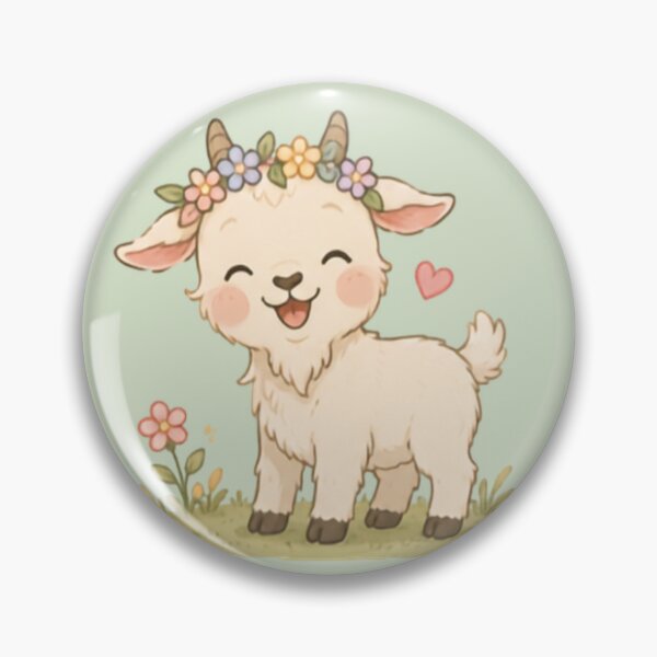 Item preview, Cute Happy Goat designed and sold by MellowMunchkins.