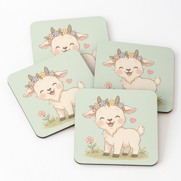 Item preview, Cute Happy Goat designed and sold by MellowMunchkins.