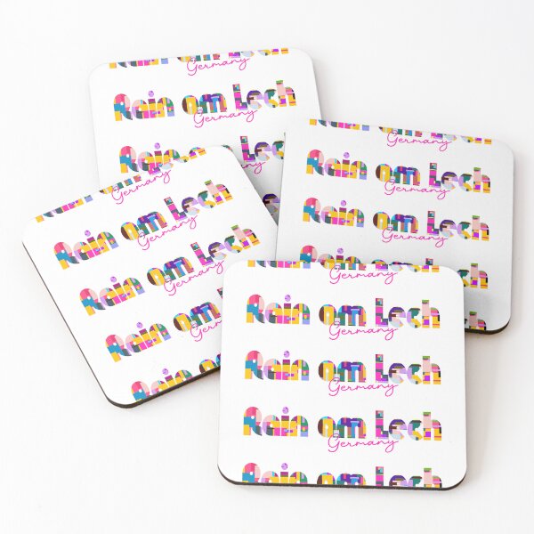Item preview, Rain am Lech, Germany, Vibrant Abstract City Typography Art designed and sold by Wanderful-roads.