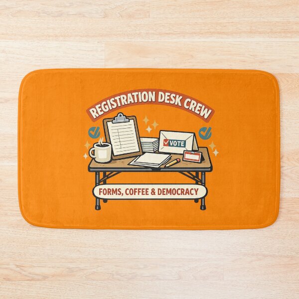 Item preview, Registration Desk Crew Funny Voter Registration Volunteer Shirt designed and sold by Concrete Coffee Studio.