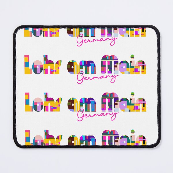 Item preview, Lohr am Main, Germany, Vibrant Abstract City Typography Art designed and sold by Wanderful-roads.