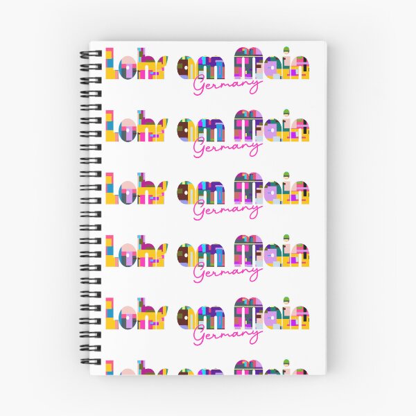 Item preview, Lohr am Main, Germany, Vibrant Abstract City Typography Art designed and sold by Wanderful-roads.