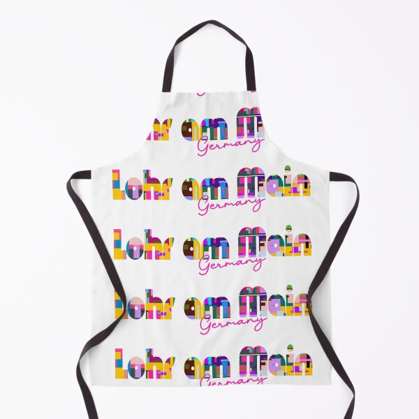 Item preview, Lohr am Main, Alemania, Arte tipográfico abstracto y vibrante de la ciudad designed and sold by Wanderful-roads.